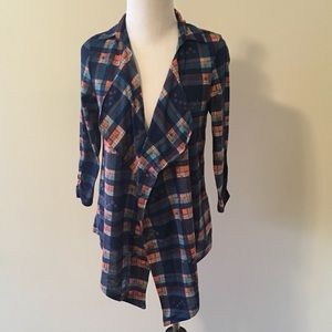 Self Esteem Plaid Cardigan Size S